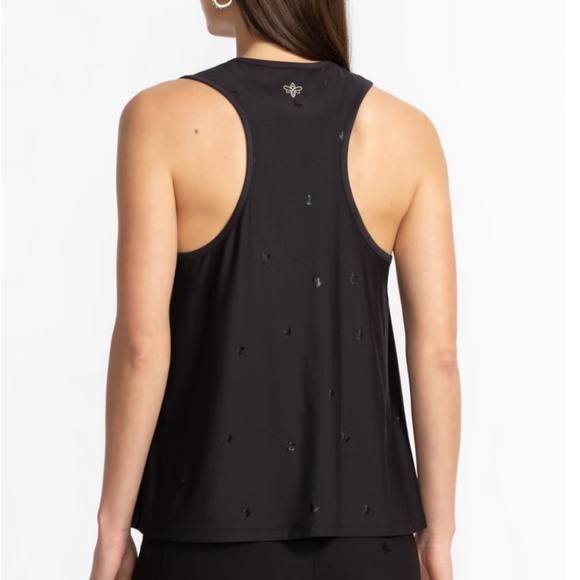 Johnny Was BEE ACTIVE HIGH NECK ACTIVE SWING TANK Large NWT Black Sleeveless - Picture 11 of 11